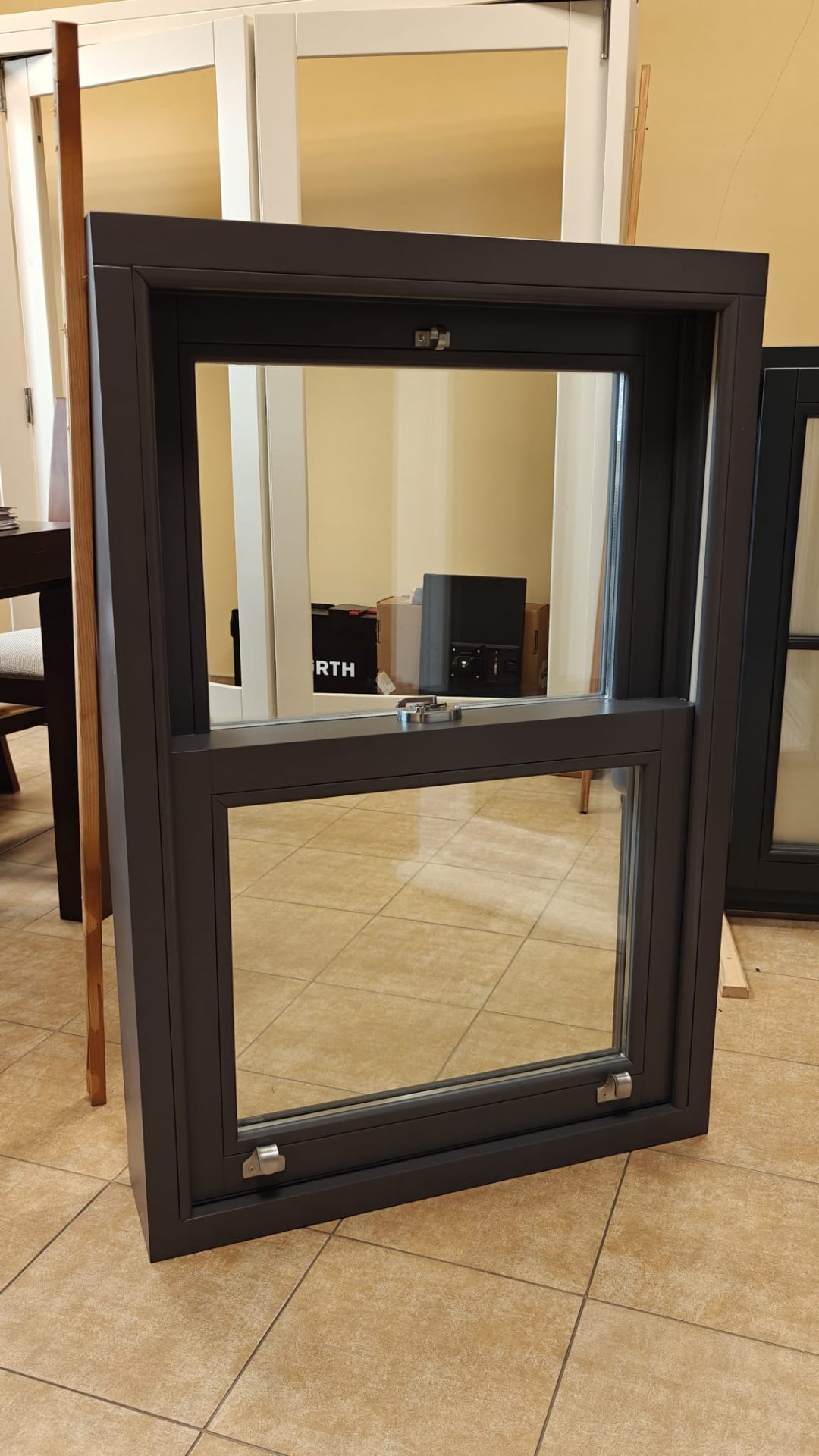 Contemporary Anthracite Timber Windows — New Build