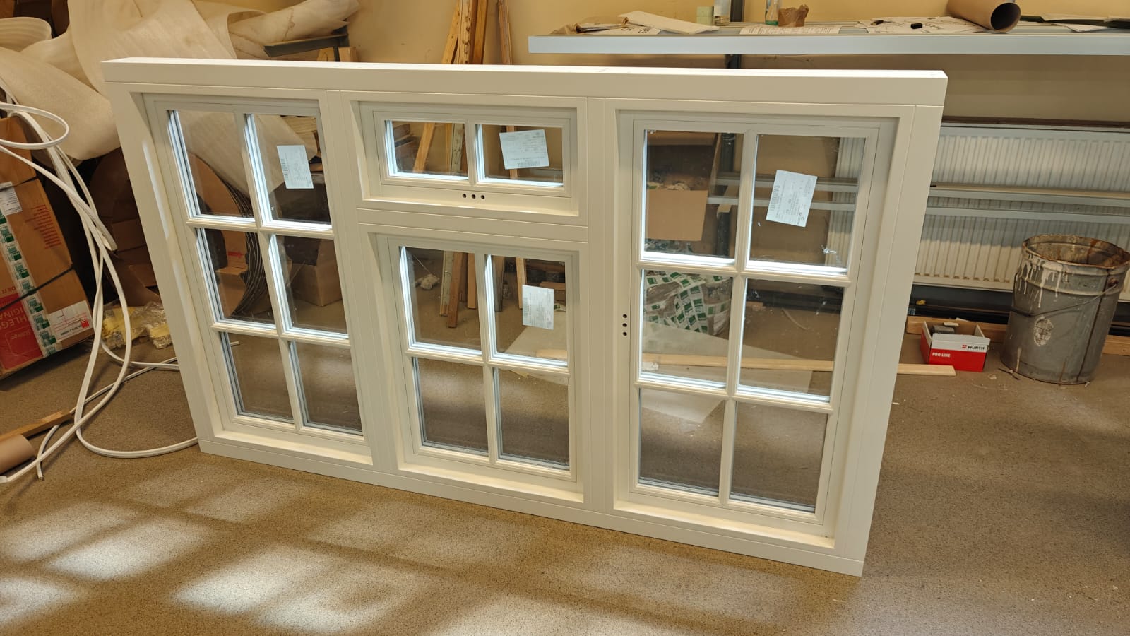Triple Timber Casement Windows with Georgian Bars — Workshop Finish